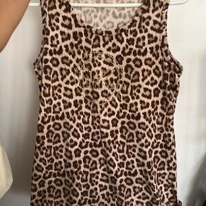 Nwot Michael Kors Cheetah Print Tank Top Size M